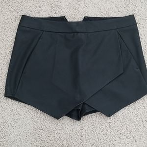 Express Leather Asymmetrical Skort